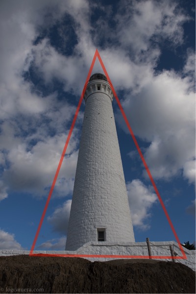 三角構図　灯台
