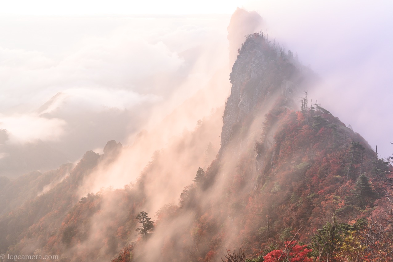 石鎚山　白飛び