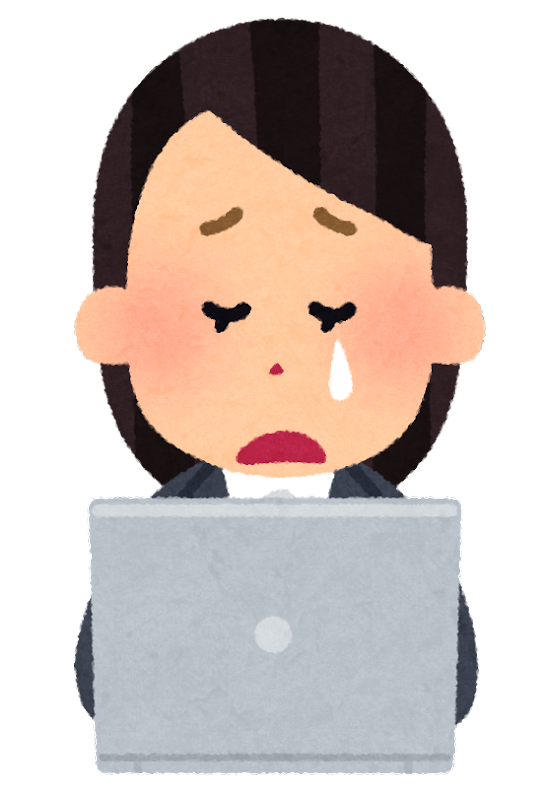 Computer businesswoman3 cry