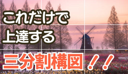 初心者でも大丈夫！これだけで写真がメキメキ上達する三分割構図！！