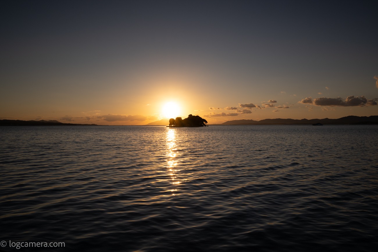 宍道湖の夕景、バランサーGND16使用