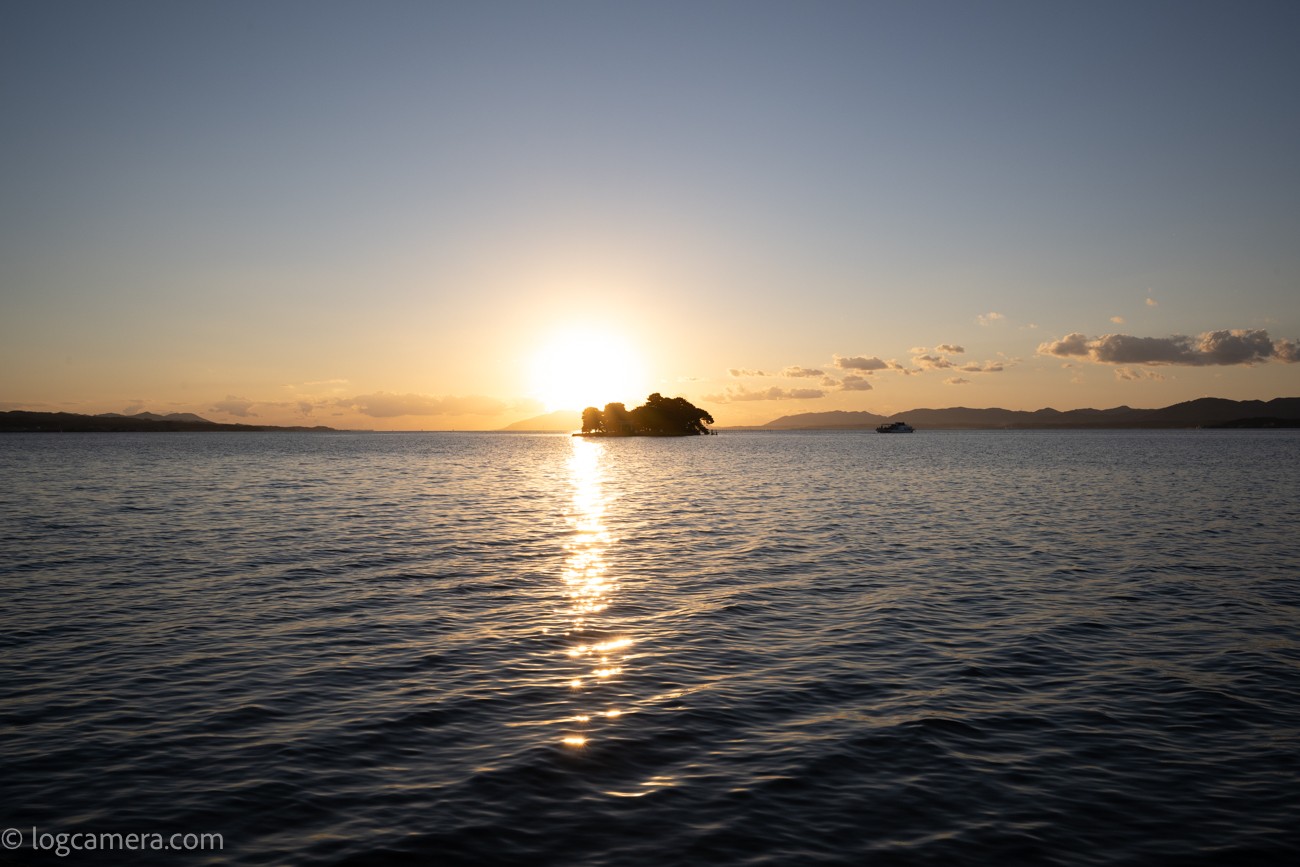 宍道湖の夕景、GNDフィルターなし